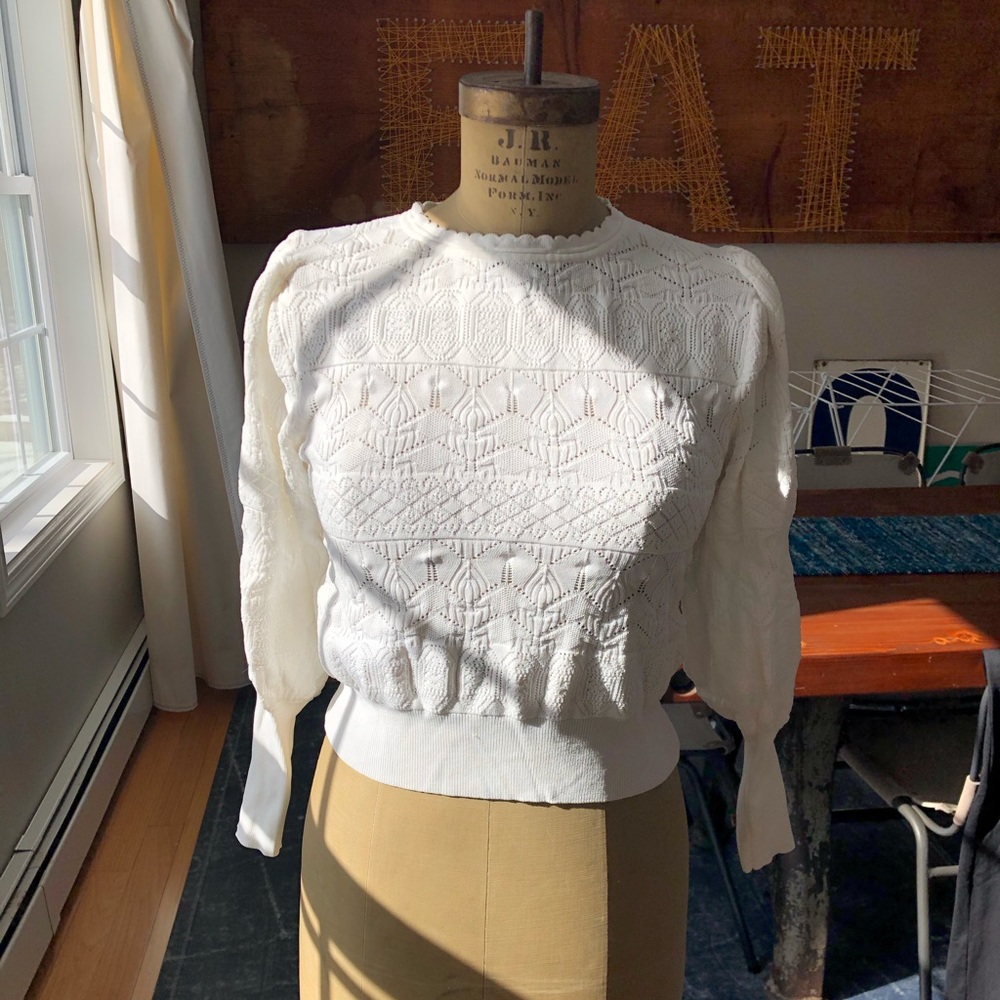 Zara Pointelle Top